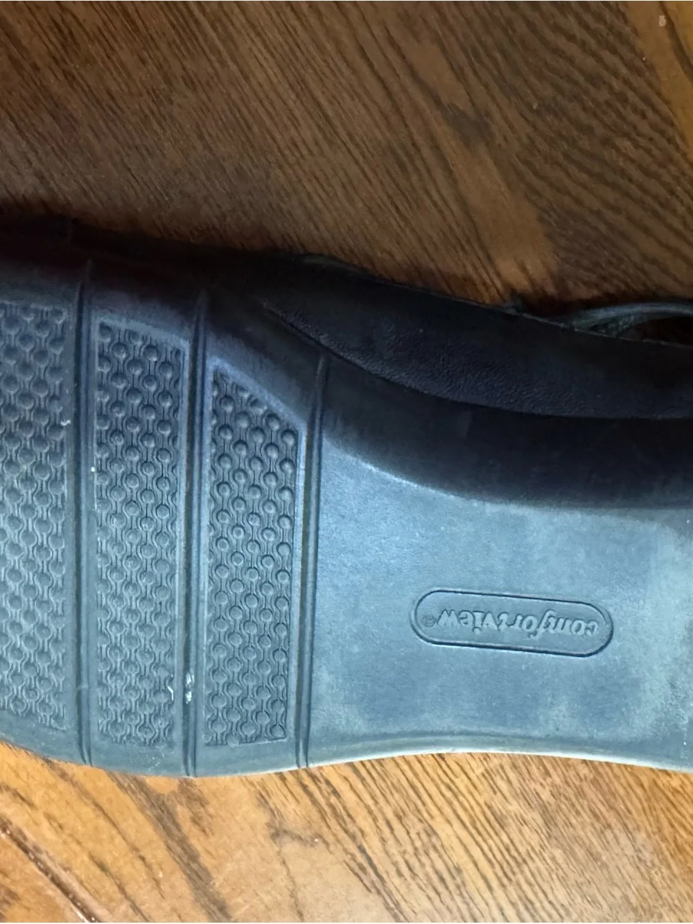 Comfort View Black Strappy Woven Open-Toe Sandals size 8W